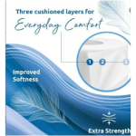 Kertas toilet tiga lapis berlapis putih lembut tanpa pewangi merek Phoenix, kemasan 90 gulungan deluxe